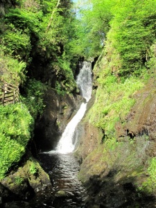 Waterfalls lace Glenariff Forest park. ©Hilary Nangle
